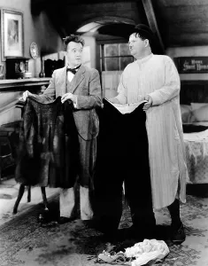 Pants Prints: BONNIE SCOTLAND, from left: Stan Laurel, Oliver Hardy, 1935