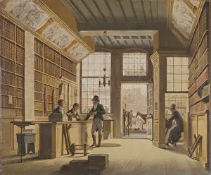 Advertisement Prints: Book Shop of Pieter Meijer Warnars on the Vijgendam in Amsterdam
