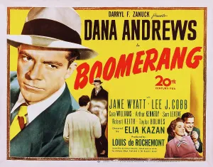 Dana Prints: BOOMERANG!, US poster, Dana Andrews (far left)