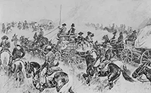 Migration Prints: Boomers racing to stake claims on 160 acre of free government land in Oklahoma Territory
