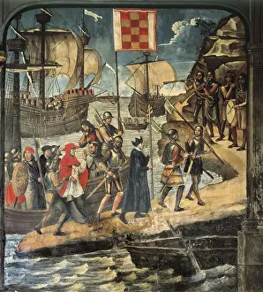 Banner Prints: BORGOA, Juan de (1465-1536). The Conquest of Oran by Cardinal Cisneros