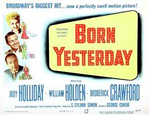2017 Prints: BORN YESTERDAY, Broderick Crawford, Judy Holliday, William Holden, 1950