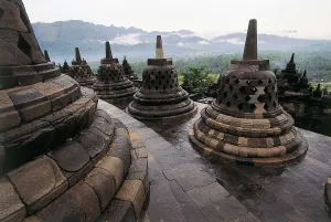 Indonesian Prints: Borobudur Temple. 9th c. INDONESIA