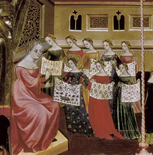 Artisan Prints: BORRASSA, Lluis (1360-1425). Altarpiece of the Virgin and Saint George