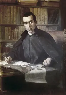 Philosophic Prints: BORRELL, Pedro (1835-1910). Portrait of Jaume Balmes