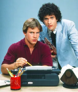 Peter Prints: BOSOM BUDDIES, from left: Peter Scolari, Tom Hanks, 1980, 1980-1982