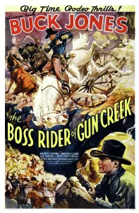 White Horse Prints: THE BOSS RIDER OF GUN CREEK, Buck Jones on poster art, 1936