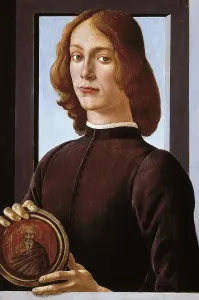 BOTTICELLI, Alessandro di Mariano dei Filipepi, also called Sandro (1445-1510). Portrait of a young man. 2nd half 15th c. Renaissance art. Quattrocento. Oil. UNITED KINGDOM