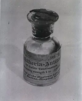 Potion Prints: Bottle of diphtheria antitoxin dated May 8, 1895