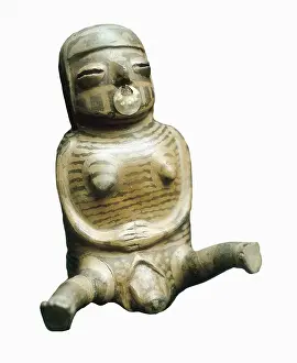 Fertility Prints: Bottle with female form and gold nose ring