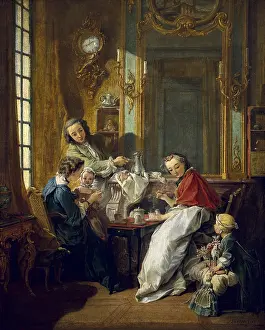 Gastronomy Prints: BOUCHER, Franois (1703-1770). The Afternoon Meal