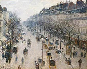 Specific Place Prints: Boulevard Montmartre on Winter Morning