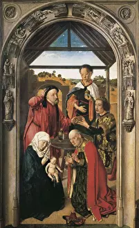 Tryptich Prints: Bouts, Dirck. The Adoration of the Magi