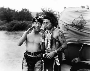 Images Dated 11th February 2015: BOWERY BUCKAROOS, from left, Huntz Hall, Iron Eyes Cody, 1947