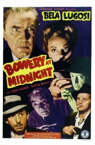 4hp Ec Prints: BOWERY AT MIDNIGHT, US poster art, Bela Lugosi, (top left), 1942