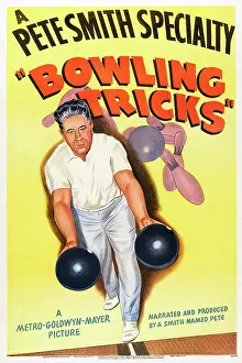 Sport Prints: BOWLING TRICKS, US poster, 1948