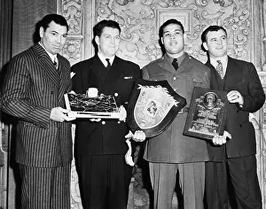 Awards Prints: Four boxing champions at the Annual Dinner of the Boxing Writer's Assn