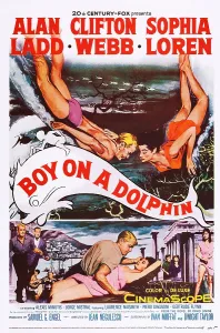 Mountain Prints: BOY ON A DOLPHIN, US poster, center from left: Alan Ladd