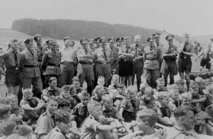 Right Wing Prints: Boys camp is visited by Nazi leadership of the Hitler Youth