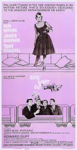 Friends Prints: BOYS NIGHT OUT, US poster art, top: Kim Novak; bottom from left: James Garner