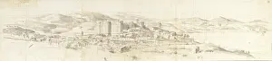 Watercolour Prints: Bracciano, by Gaspar Van Wittel also known as Gaspare Vanvitelli