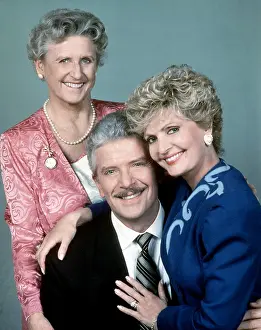 Henderson Prints: THE BRADYS, from left, Ann B. Davis, Robert Reed, Florence Henderson, 1990