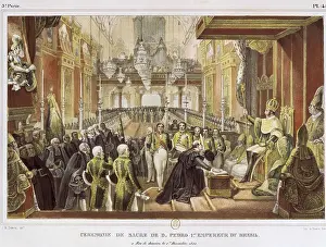Regal Prints: Brazil (1822). Ceremony of the coronation of emperor Pedro I
