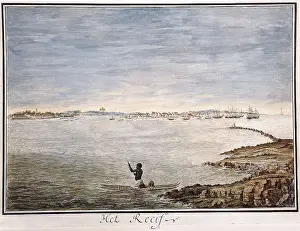 Canoe Prints: Brazil (19th c.). Recife. Litography. AISA/Everett Collection**US SALES ONLY**