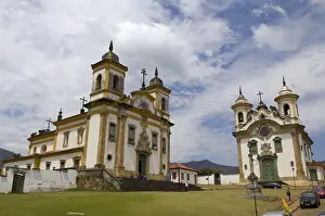 BRAZIL. Mariana. Square Minas Gerais. Church of Carmen and Church of St. Francis of Assisi. Colonial baroque. - Rafa Perez/Iberfoto/Everett Collection (305668)**US SALES ONLY**