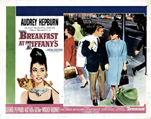 Walking Prints: BREAKFAST AT TIFFANY'S, from left, George Peppard, Audrey Hepburn, 1961