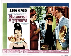 Films By Blake Edwards Prints: BREAKFAST AT TIFFANY'S, from left, Patricia Neal, Audrey Hepburn, George Peppard, 1961