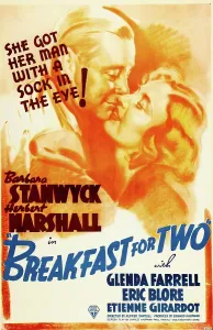 Prints of BREAKFAST FOR TWO, US poster art, from left: Herbert Marshall, Barbara Stanwyck, 1937 October Prints: BREAKFAST FOR TWO, US poster art, from left: Herbert Marshall, Barbara Stanwyck, 1937