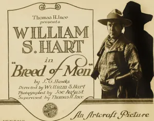 2010 Prints: BREED OF MEN, William S. Hart on title lobbycard, 1919