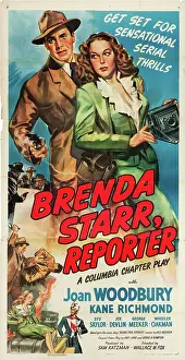 Richmond Prints: BRENDA STARR, REPORTER, l-r: Kane Richmond, Joan Woodbury on US poster art, 1945