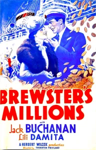 Lili Prints: BREWSTER'S MILLIONS, US poster art, from left: Lili Damita, Jack Buchanan, 1935