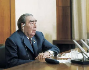 Politician Prints: BREZHNEV, Leonid (1906-1982). Speech of Leonid Brezhnev in the Kremlin