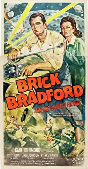 Richmond Prints: BRICK BRADFORD, l-r: Kane Richmond, Linda Leighton on US poster art, 1947