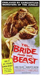 Gorilla Prints: THE BRIDE AND THE BEAST, US poster, Charlotte Austin, 1958