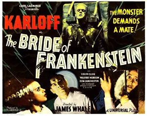 Valerie Prints: THE BRIDE OF FRANKENSTEIN, top: Boris Karloff