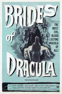 2014 Prints: THE BRIDES OF DRACULA, US poster art, center: David Peel, 1960