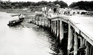 Automobile Prints: Bridge to Chappaquiddick Island that Ted Kennedy drove off