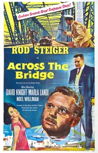Policeman Prints: ACROSS THE BRIDGE, US poster, Rod Steiger, 1957