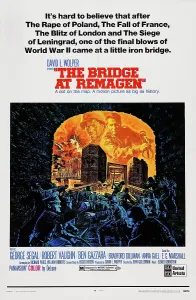 Bridge Prints: THE BRIDGE AT REMAGEN, US poster art, top from left: George Segal, Ben Gazzara, 1969