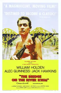 Pointing Gun Prints: THE BRIDGE ON THE RIVER KWAI, US poster art, William Holden, 1957