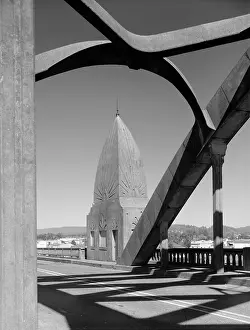 Art Deco Prints: Bridges, detail of the Siuslaw River Bridge
