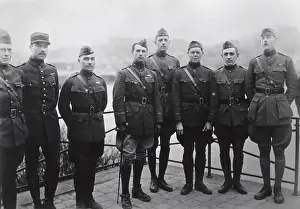 Flyers Prints: Brigadier General William Billy Mitchell with his staff in Coblenz, Germany, Jan. 15, 1919
