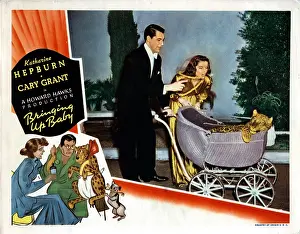 Walking Prints: BRINGING UP BABY, from left, Cary Grant, Katharine Hepburn, 1938