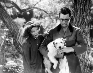 Terrier Prints: BRINGING UP BABY, from left, Katharine Hepburn