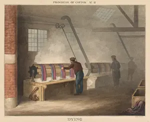 Mills Prints: British 1840s depiction the Progress of Cotton