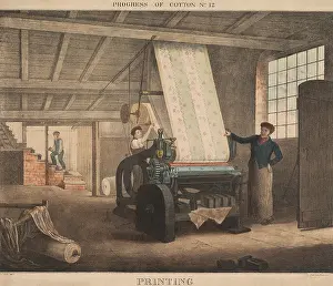 Mills Prints: British 1840s depiction of the Progress of Cotton, by Richard Barfoot, 12 of 12